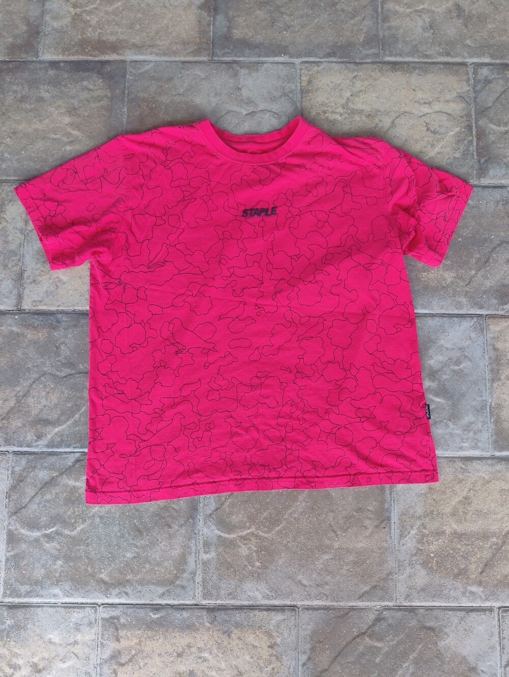 Staple Pigeon All Over Pink Camo Tee - Size Large